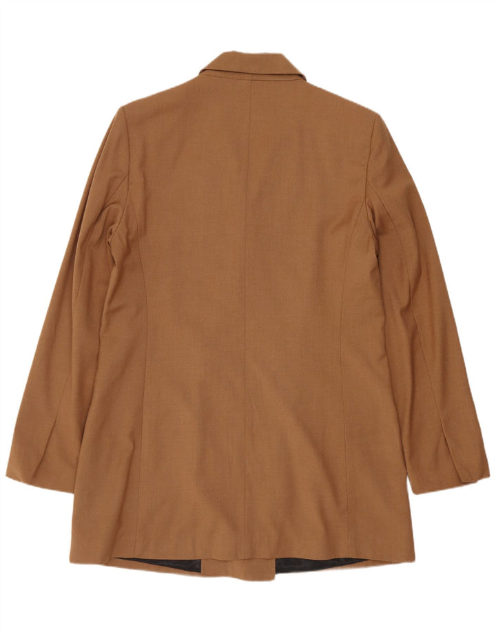 Giacca blazer doppiopetto lunga da donna Zara UK 12 Marrone medio
