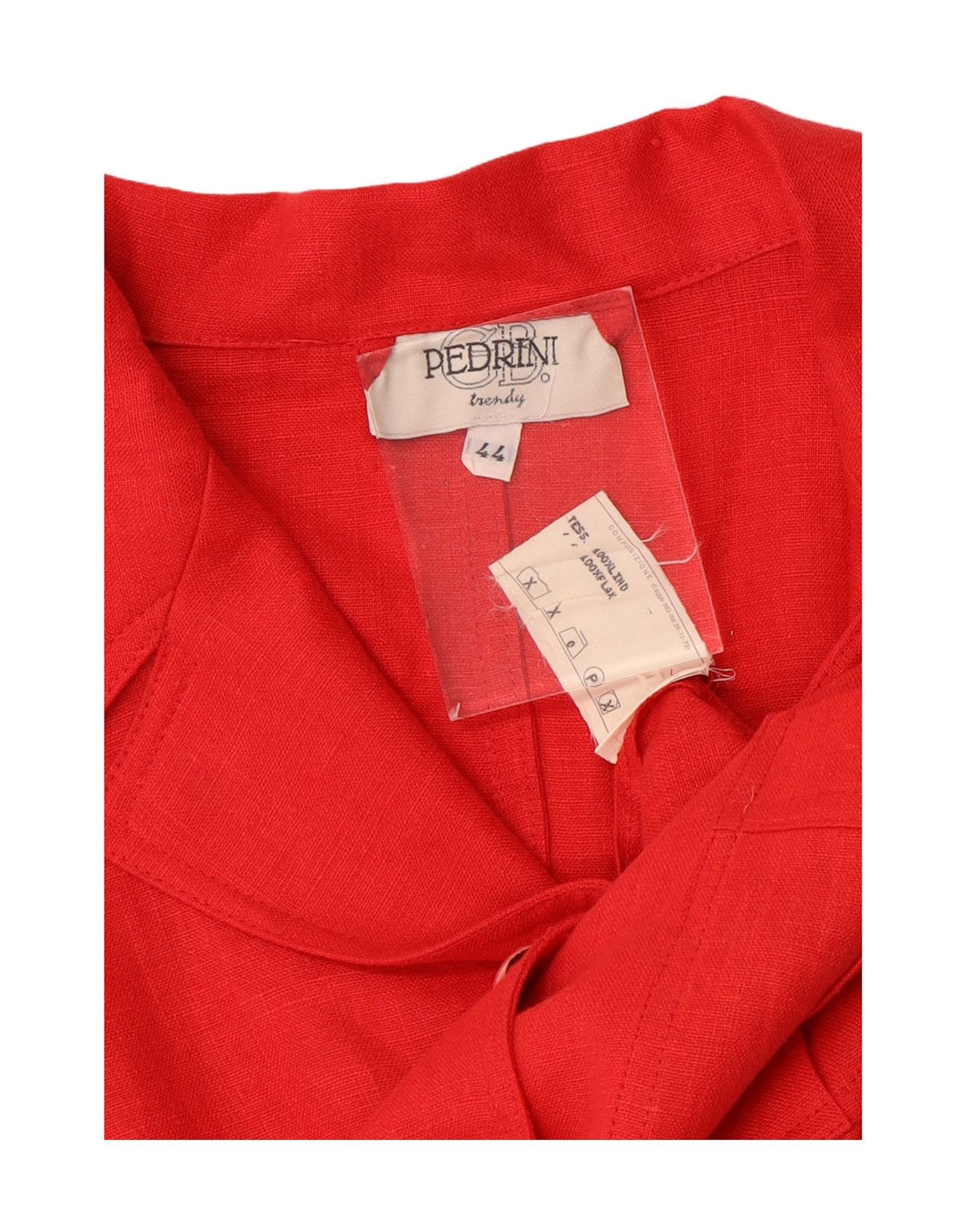 GB.PEDRINI Set gonna 2 pezzi da donna IT 44 medio W26 Lino rosso