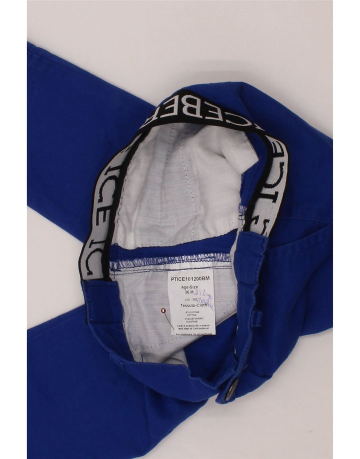 Pantaloni chino grafici per ragazzi ICEBERG 2-3 anni W24 L14 Blu Colourblock