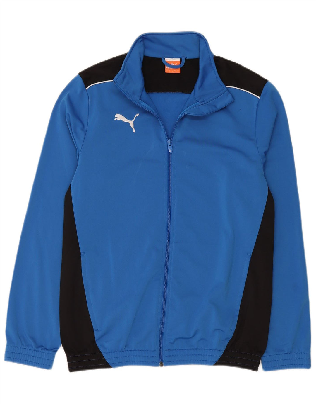 Giacca da ginnastica da uomo Puma Small in poliestere color block blu