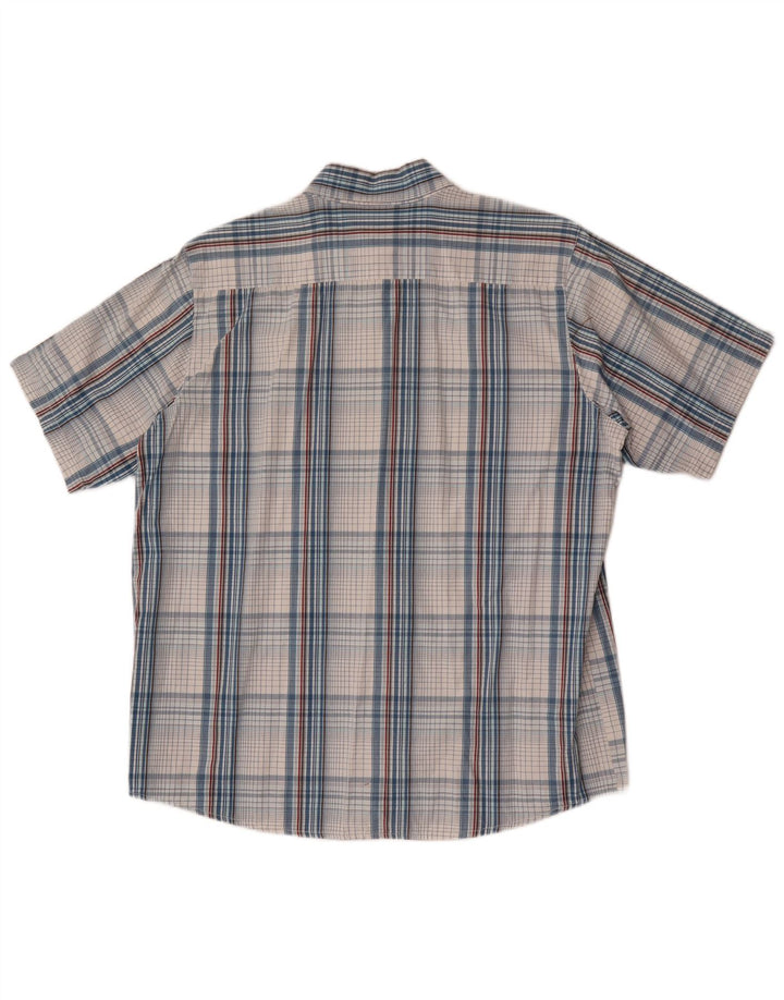 Camicia a maniche corte da uomo Carhartt, cotone a quadri blu grandi