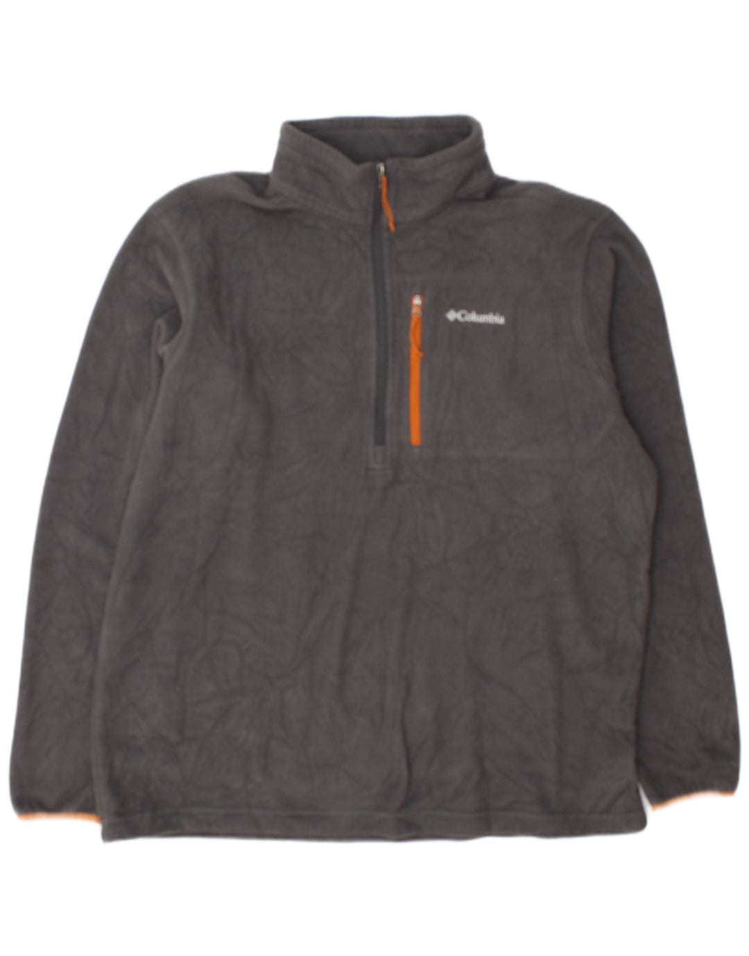 Maglione in pile Columbia da uomo con zip e collo XL in poliestere grigio