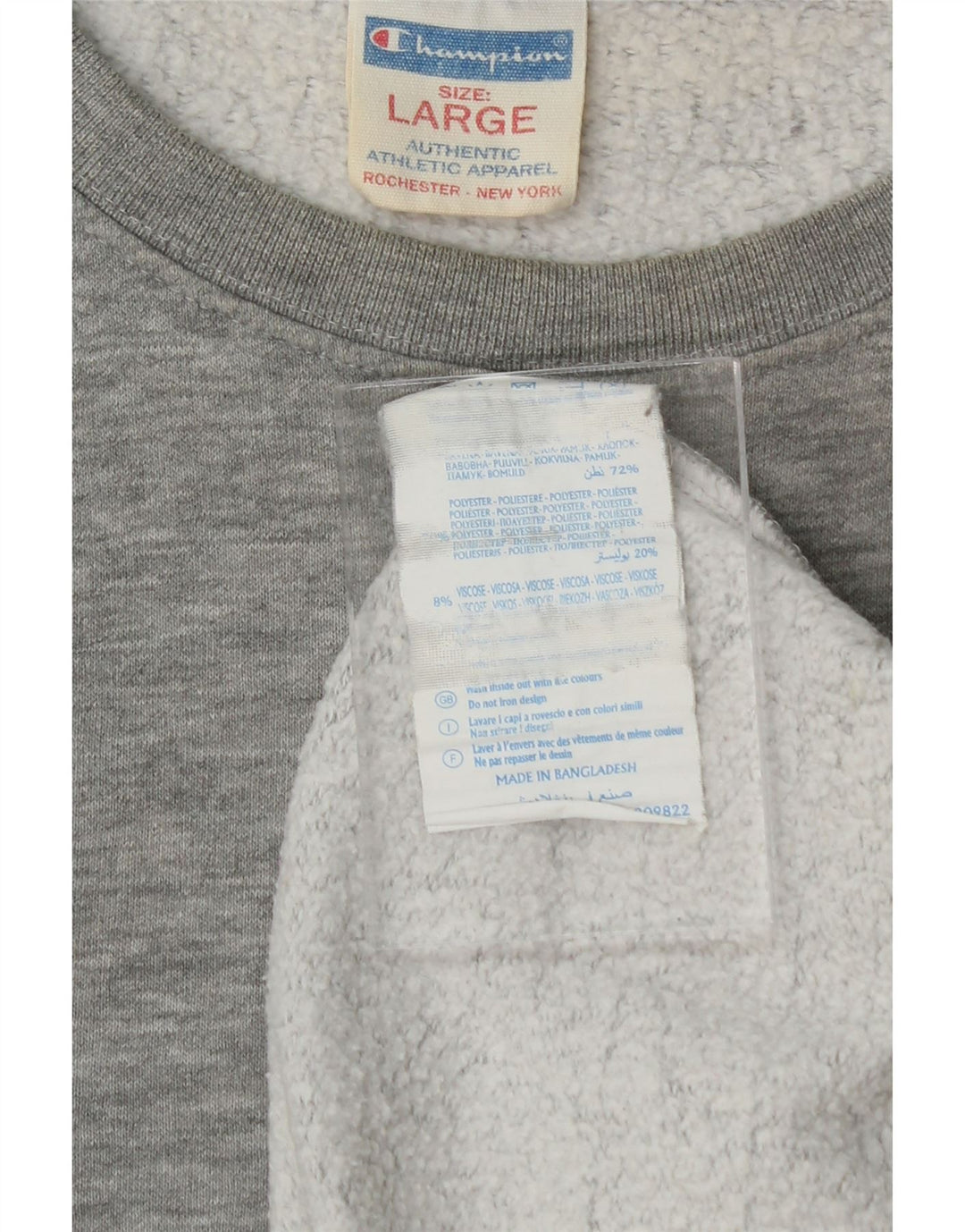 CHAMPION Mens Sweatshirt Jumper Large Grey Cotton Vintage Champion and Second-Hand Champion from Messina Hembry 