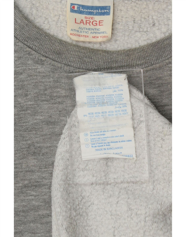 CHAMPION Mens Sweatshirt Jumper Large Grey Cotton Vintage Champion and Second-Hand Champion from Messina Hembry 