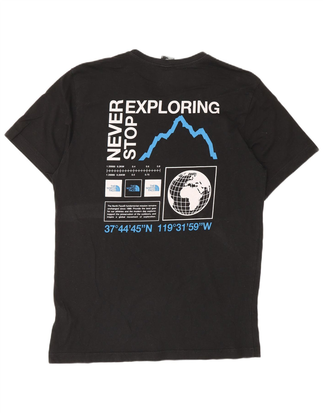 T-shirt grafica da uomo The North Face Top in cotone nero medio