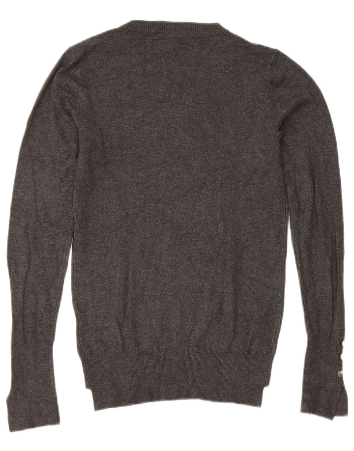 Maglione maglione girocollo da donna Zara UK 8 piccolo grigio