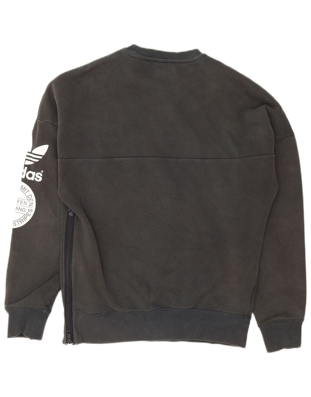 Felpa grafica da uomo Adidas maglione piccolo cotone grigio