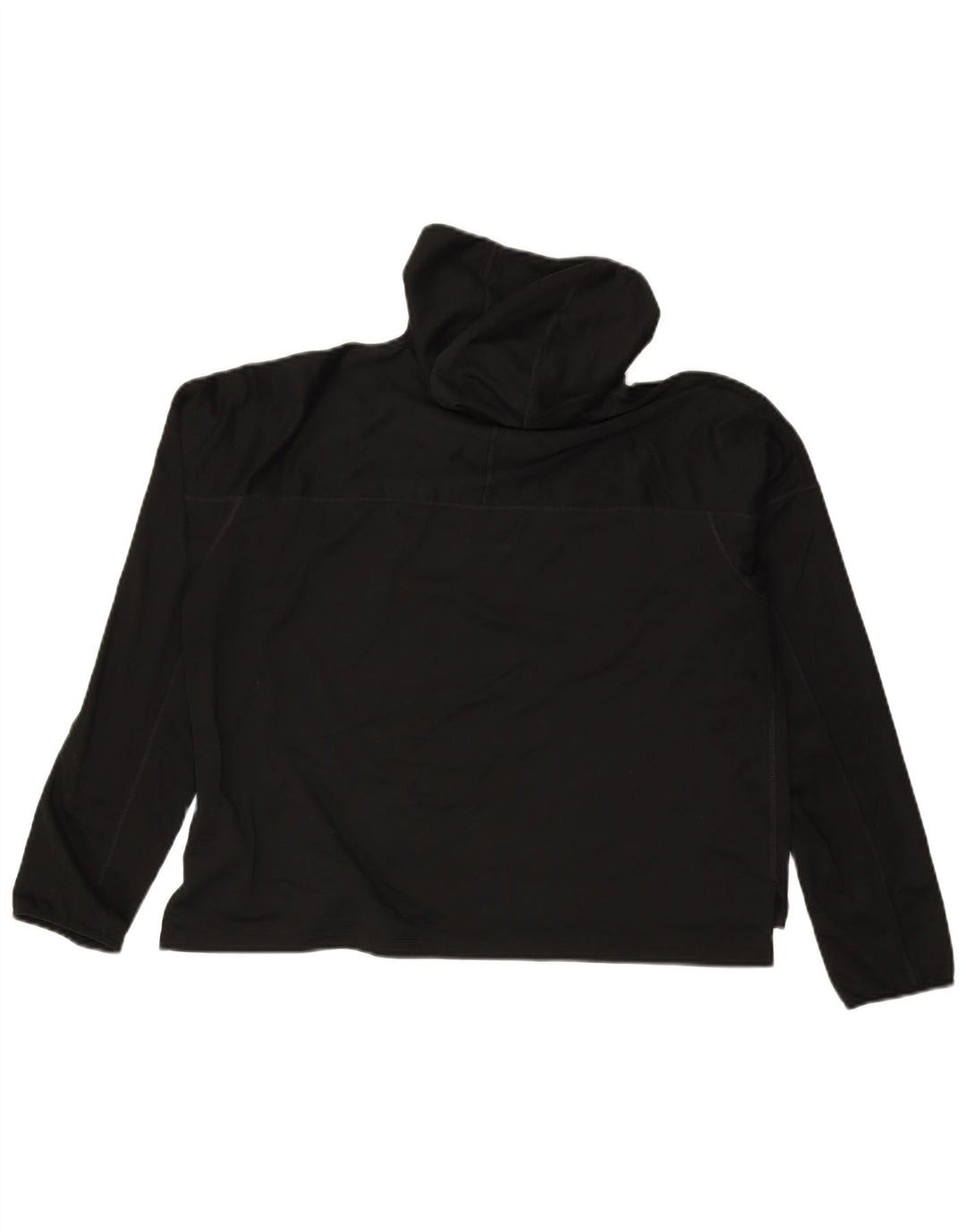 Felpa con cappuccio grafica Nike Running Crop Graphic da donna UK 14 poliestere nero medio