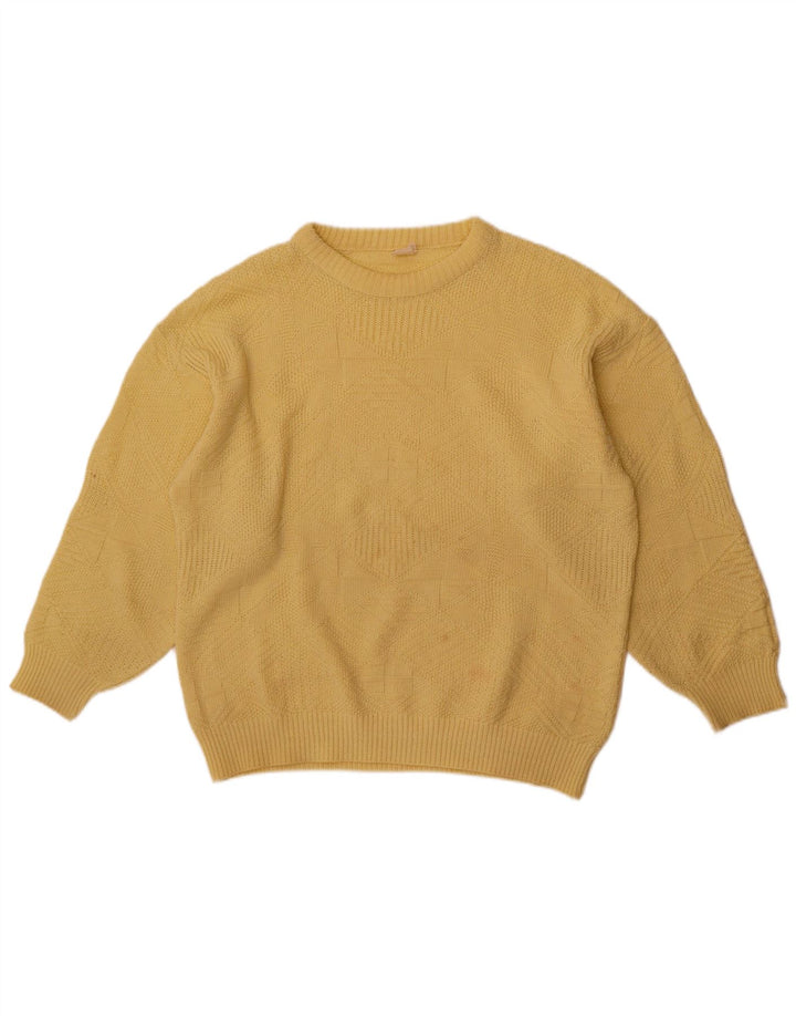 Maglione girocollo da uomo Mark Astor IT 52 Large Giallo geometrico