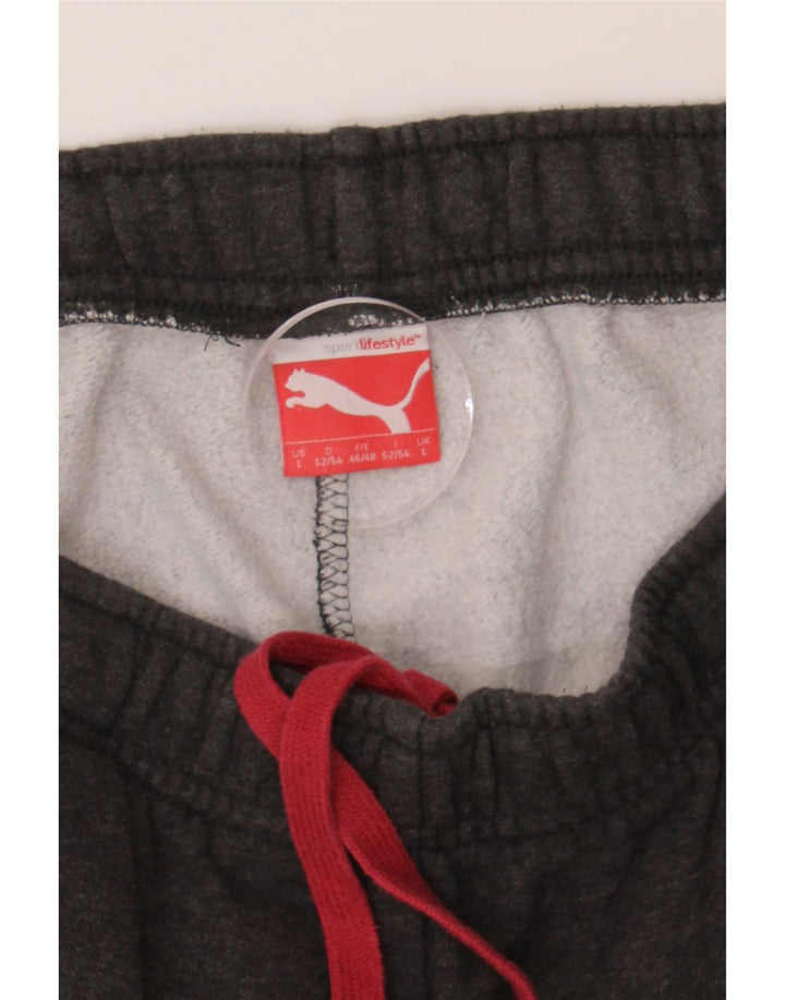PUMA Mens Graphic Tracksuit Trousers Joggers Large  Grey Vintage Puma and Second-Hand Puma from Messina Hembry 