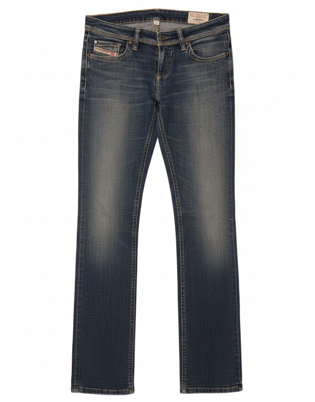 Jeans dritti Lowky da donna Diesel W26 L32 cotone blu navy
