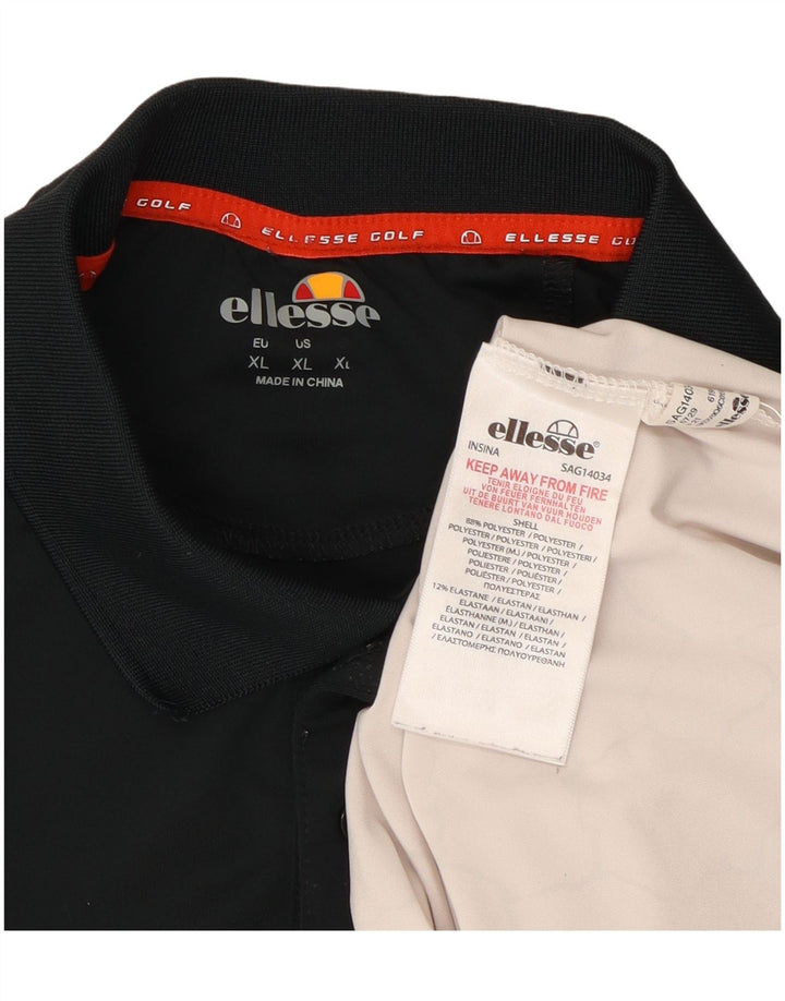Polo da uomo Ellesse XL poliestere color block bianco