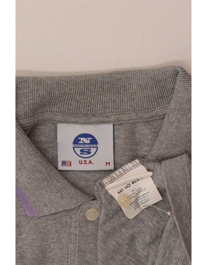 Polo grafica da uomo North Sails in cotone color block grigio medio