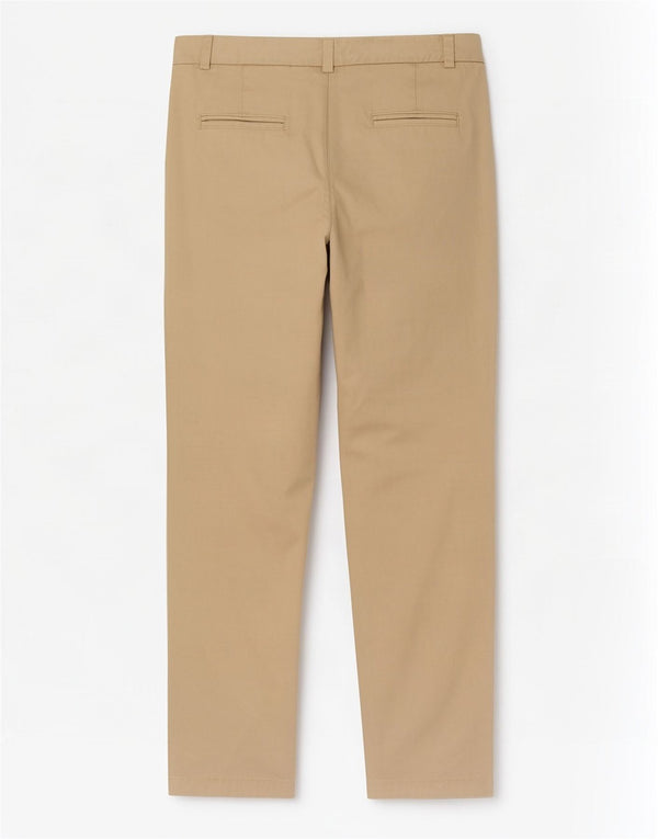 Pantaloni chino dritti da donna Marks & Spencer UK 8 piccoli W30 L28 Beige