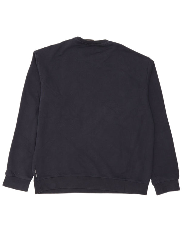 Felpa grafica da uomo Emporio Armani 2XL cotone blu navy