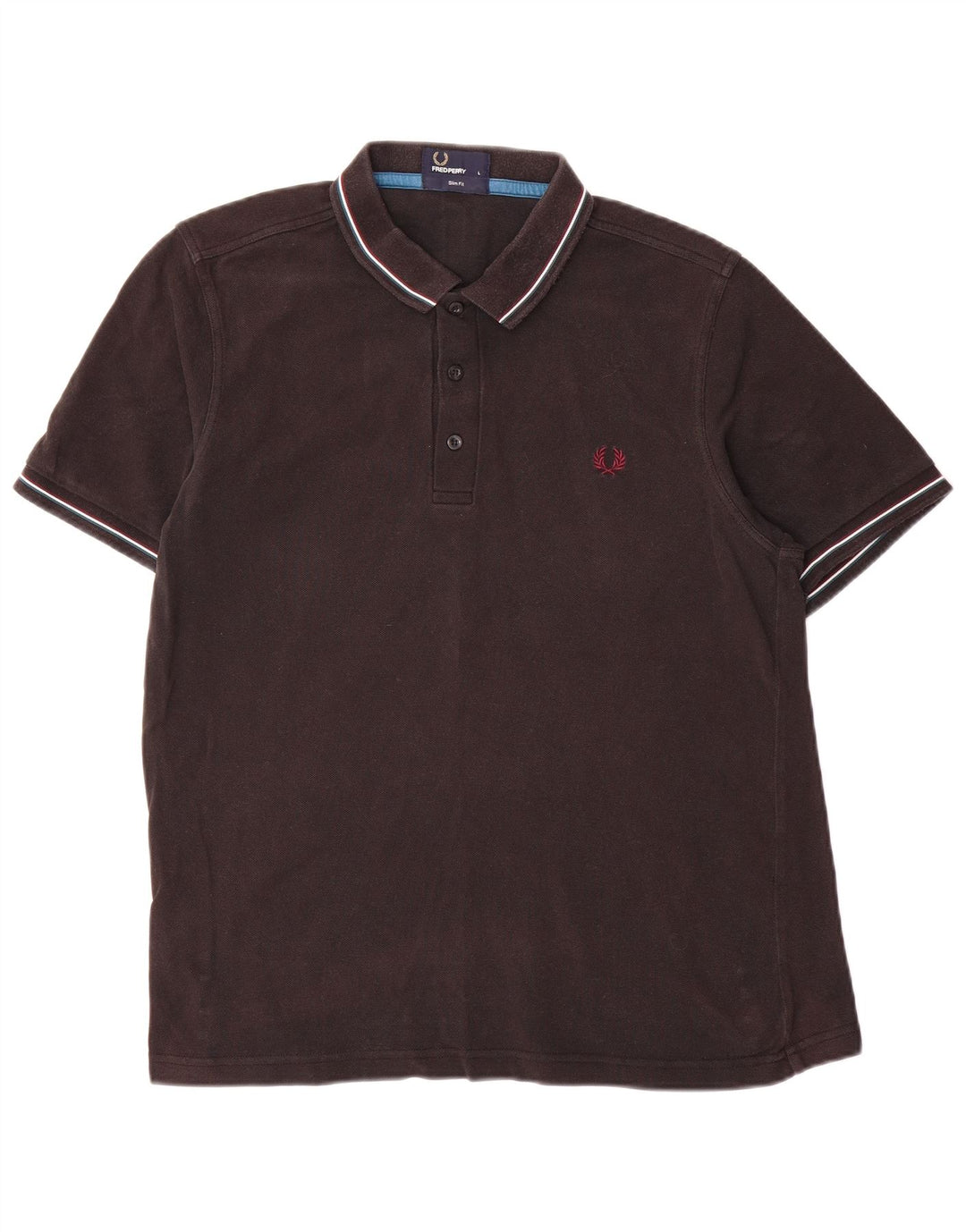 Polo da uomo slim fit Fred Perry grande in cotone nero