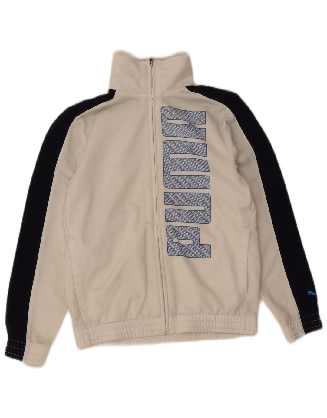 Giacca da tuta grafica da ragazzo Puma 9-10 anni Colorblock bianco