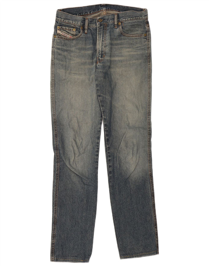 Jeans dritti da uomo Diesel W31 L31 in cotone blu navy
