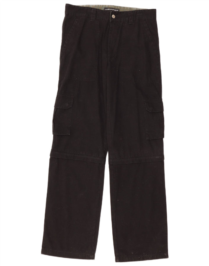 Pantaloni cargo dritti da uomo Weipper W34 L34 cotone nero