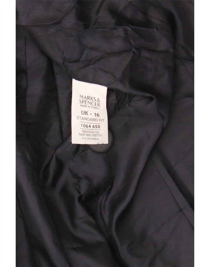 Giacca blazer standard da donna Marks & Spencer UK 16 grande blu navy