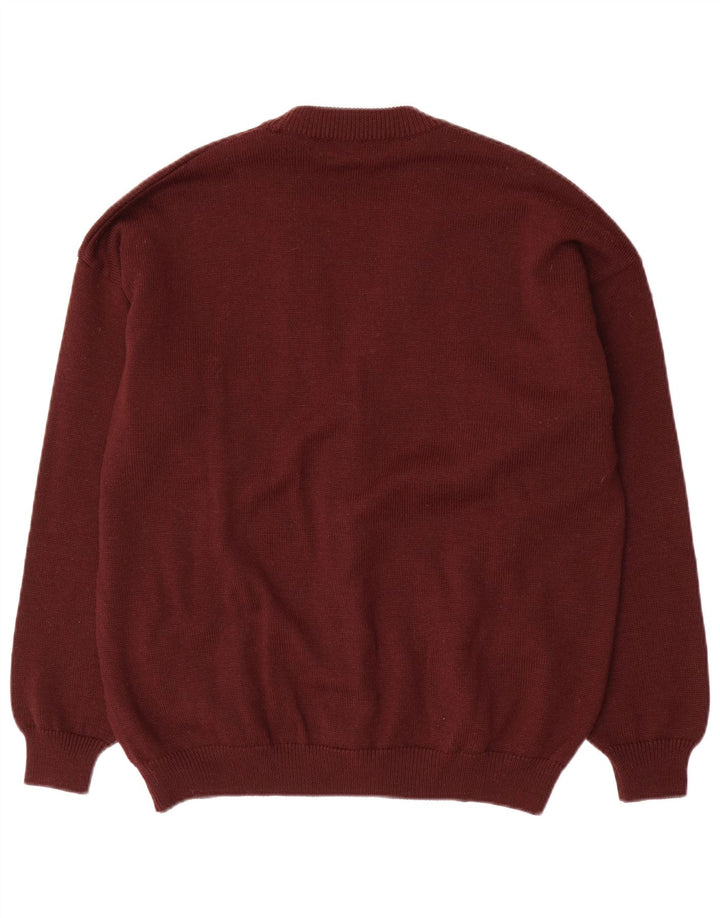 Maglione cardigan da uomo Il Granchio a righe bordeaux grandi