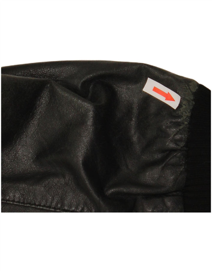 Giacca in pelle corta da donna Sasch UK 14 media nera