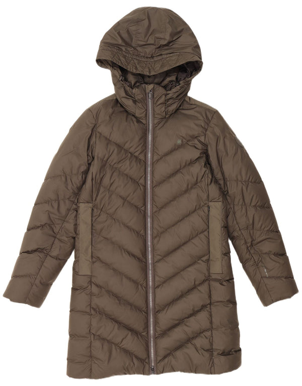 Cappotto imbottito con cappuccio da donna G-STAR UK 14 poliestere kaki medio