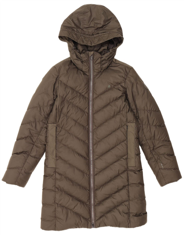 Cappotto imbottito con cappuccio da donna G-STAR UK 14 poliestere kaki medio