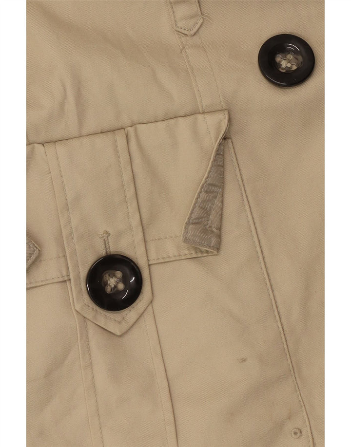 Trench da donna Zara UK 14 grande nylon beige