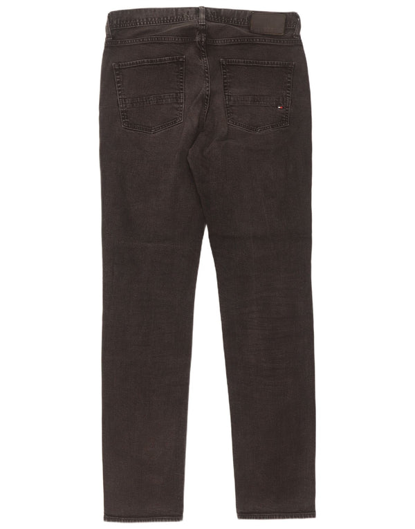 Jeans dritti elasticizzati Denton da uomo Tommy Hilfiger W34 L36 cotone nero