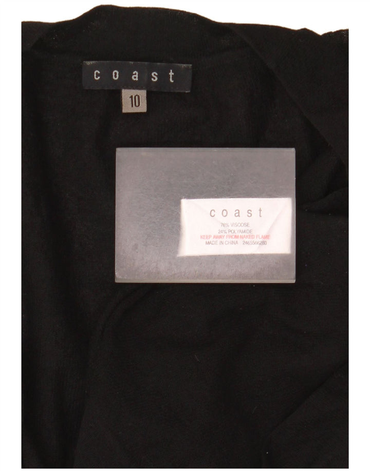 Top Bolero trasparente da donna Coast UK 10 piccolo in viscosa nera