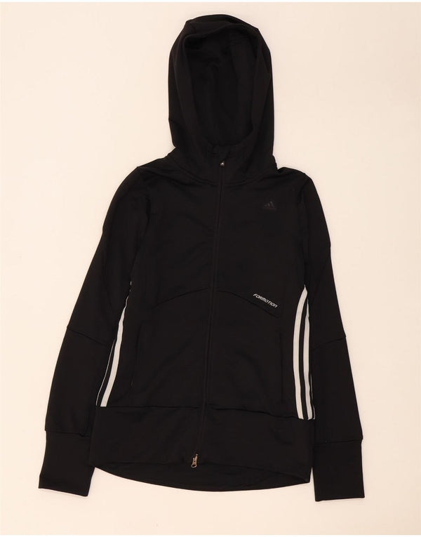 Maglione con cappuccio e zip Adidas Clima 365 da donna UK 12 poliestere nero medio