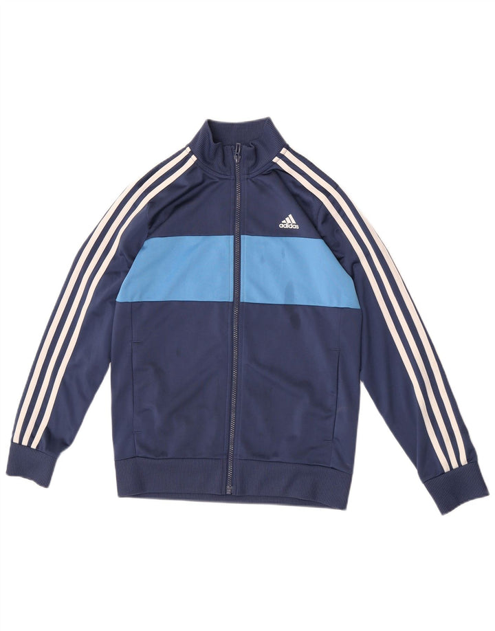 Giacca da tuta da ragazzo Adidas 11-12 anni Blu Navy Colourblock