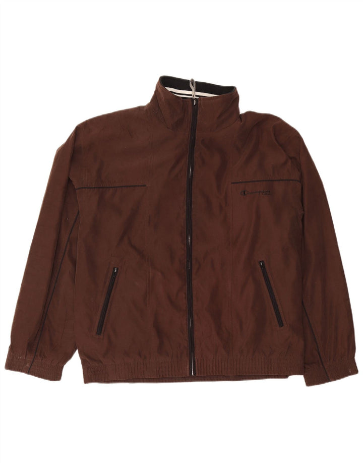 CHAMPION Mens Tracksuit Top Jacket Medium Brown