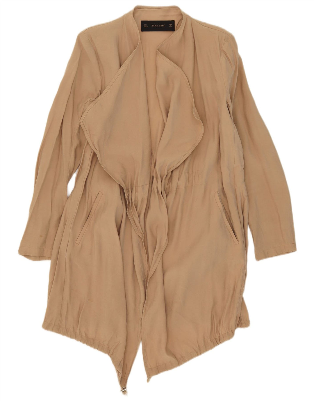 Giacca Zara da donna Open Waterfall UK 14 Modale beige medio