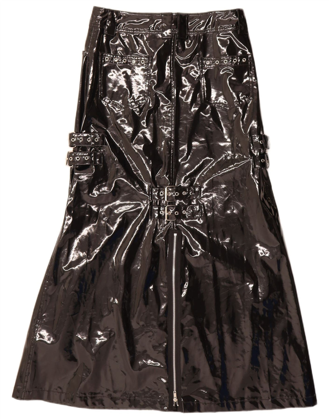 QUEEN OF DARKNESS Gonna lunga da donna a trapezio piccola W28 nera gotica