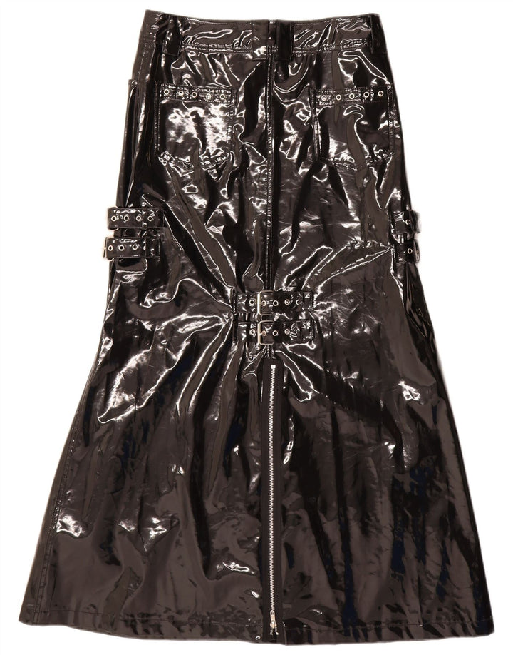 QUEEN OF DARKNESS Gonna lunga da donna a trapezio piccola W28 nera gotica