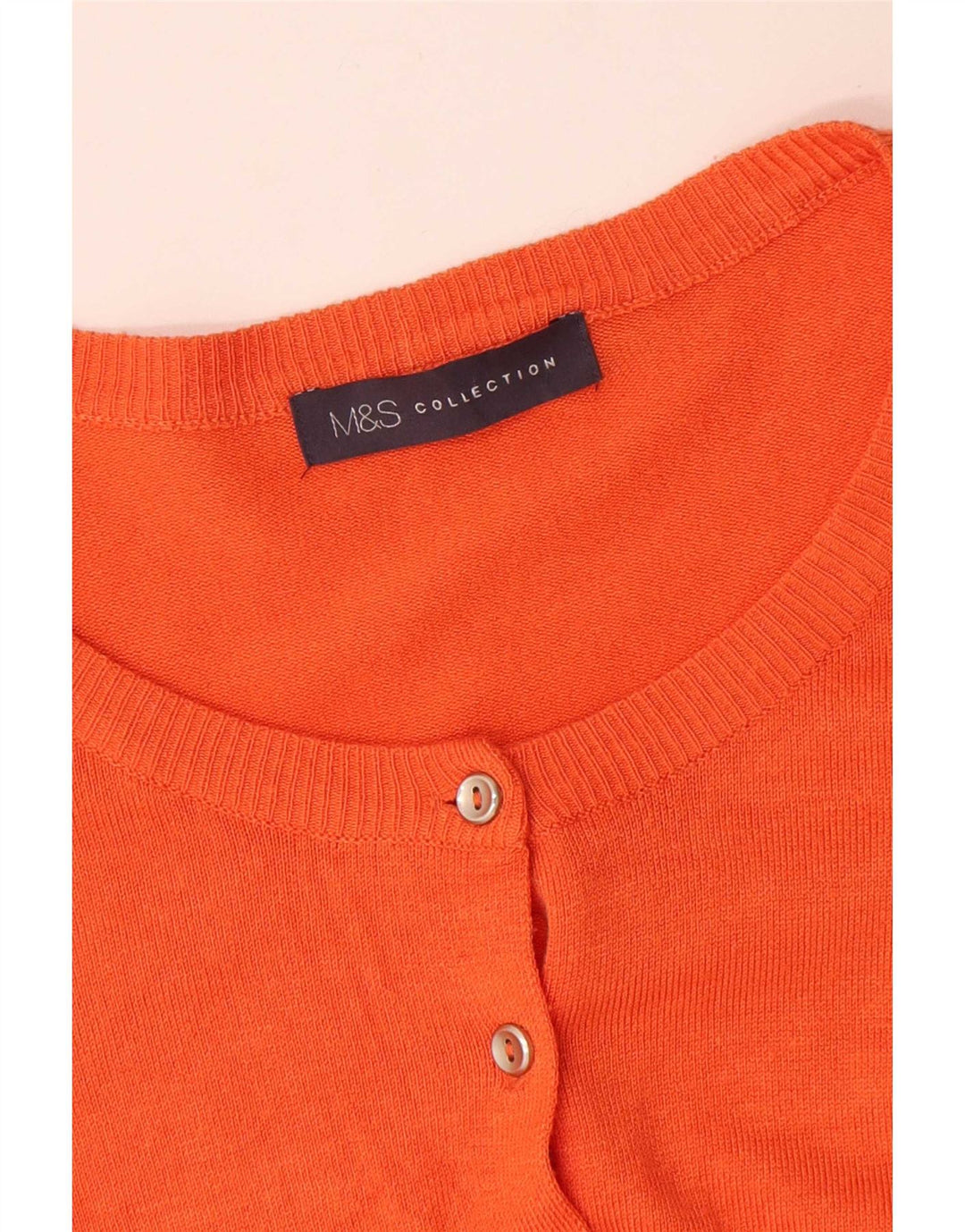 Maglione cardigan da donna Marks & Spencer UK 18 XL Arancione
