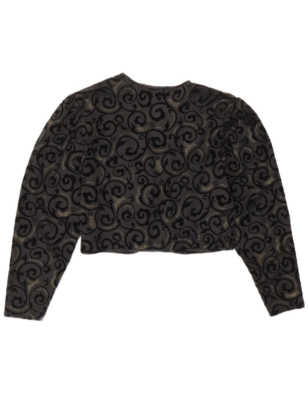 Brigitte Both Womens Bolero Top EU 42 Large Nero Paisley Poliestere