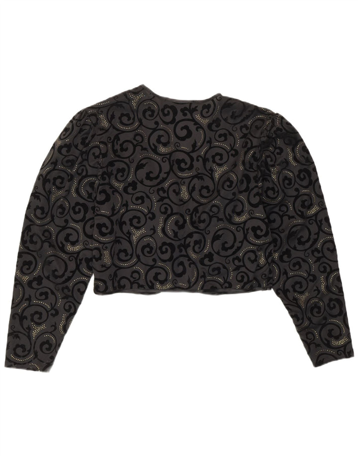 Brigitte Both Womens Bolero Top EU 42 Large Nero Paisley Poliestere