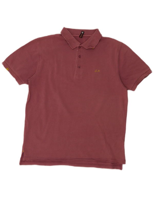 Polo da uomo Sun68 piccola in cotone bordeaux