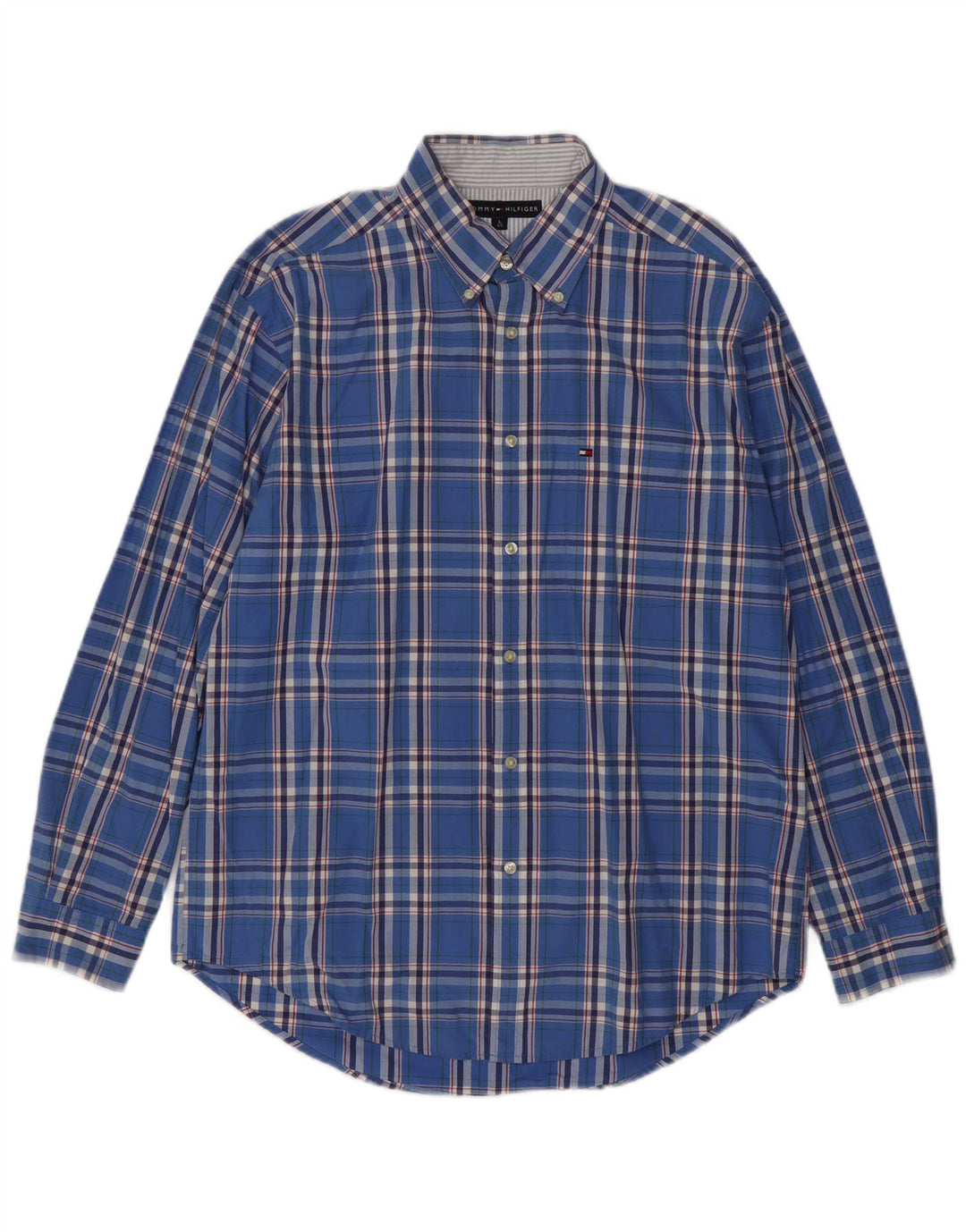 TOMMY HILFIGER Camicia da uomo in cotone a quadri grandi blu