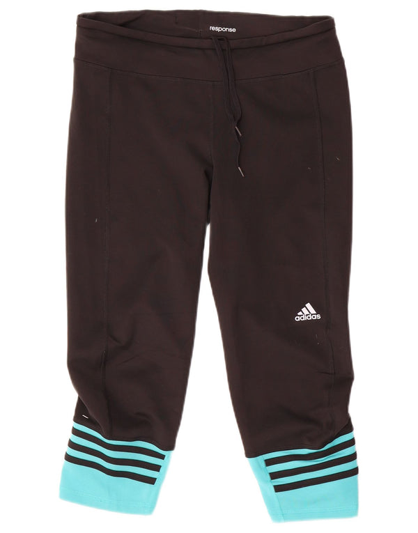 Leggings Adidas Climalite Capri da donna UK 12/14 Medium Black Colourblock