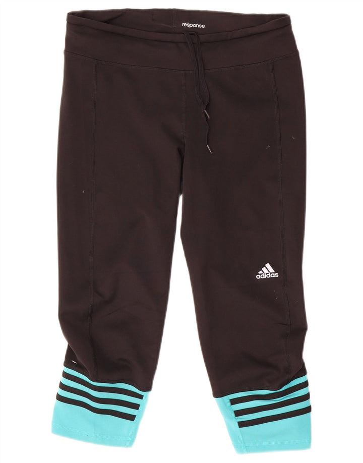 Leggings Adidas Climalite Capri da donna UK 12/14 Medium Black Colourblock
