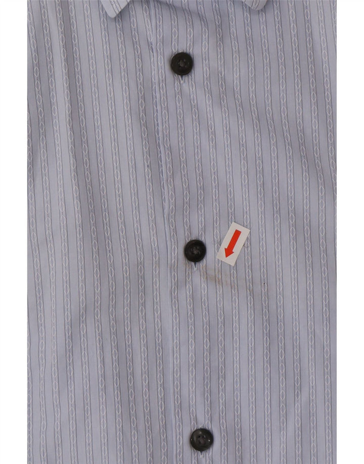 HUGO BOSS Mens Shirt Medium Blue Striped Cotton Vintage Hugo Boss and Second-Hand Hugo Boss from Messina Hembry 