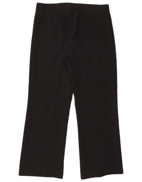 Pantaloni da abito dritti da donna Marella UK 14 Large W32 L28 Triacetato nero