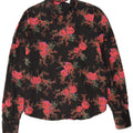 & Other Stories Camicetta a maniche lunghe da donna Top EU 36 Piccolo floreale nero