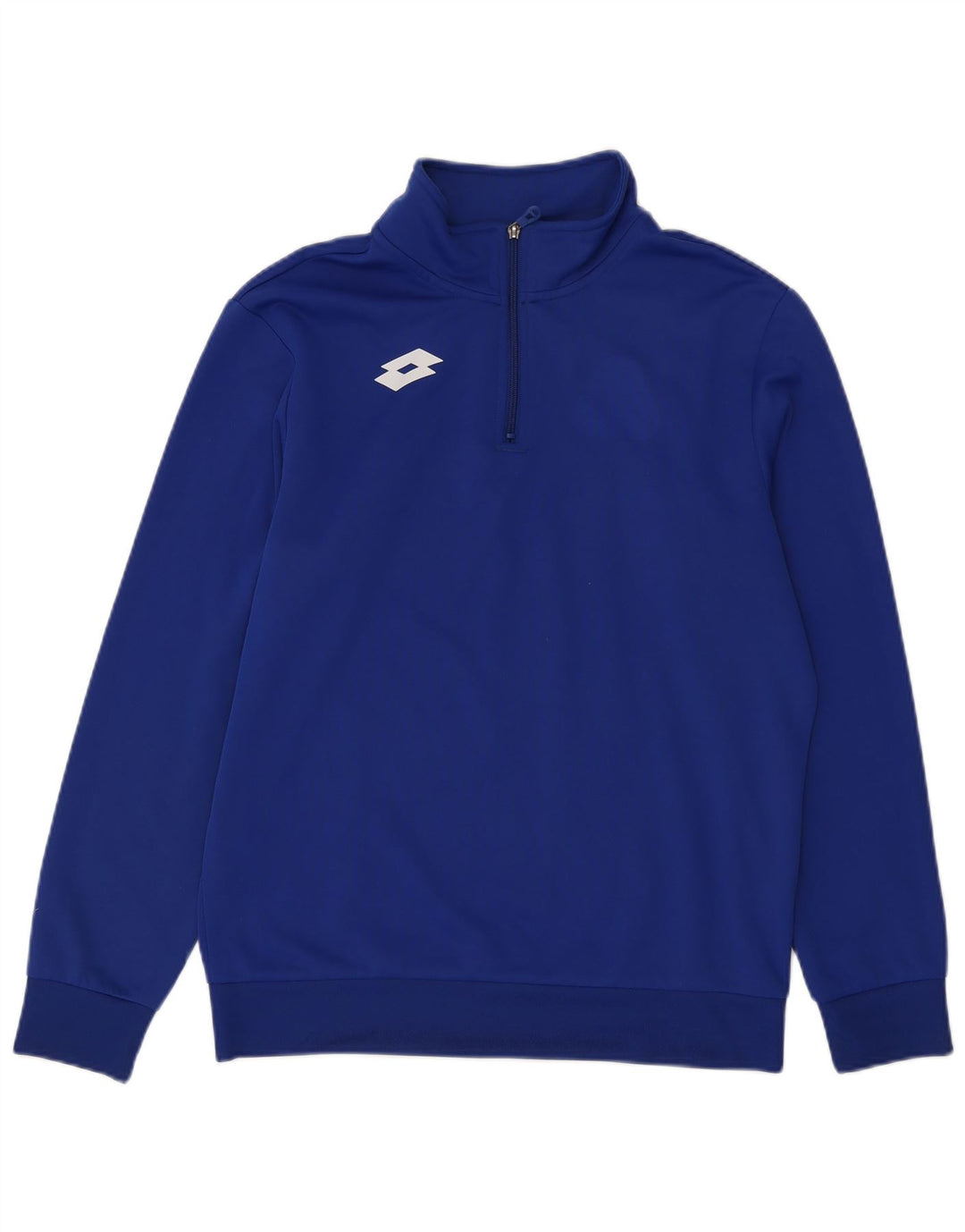 Felpa da uomo con collo con zip Lotto, maglione grande blu
