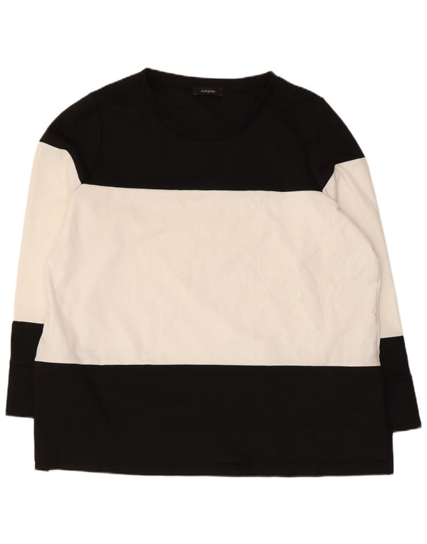 Marks & Spencer Top autografo da donna a maniche lunghe UK 22 3XL Nero