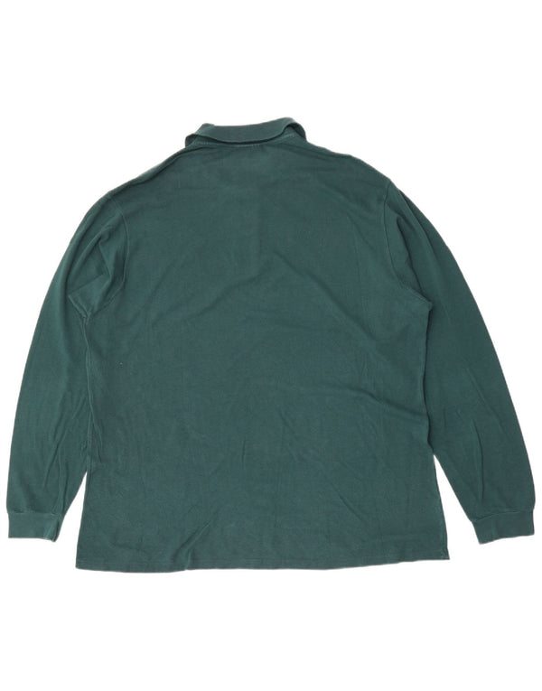 Polo da uomo a maniche lunghe Lacoste taglia 7 2XL cotone verde
